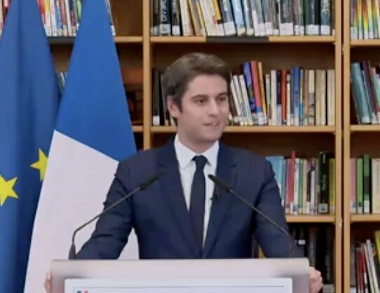 Gabriel Attal a annoncé les mesures sur la « mission exigence des savoirs » le 5 décembre. - © D.R.