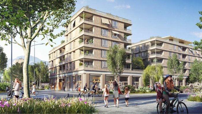 Projet de résidence à Grenoble par le Groupe Gambetta - © Agence Kreaction