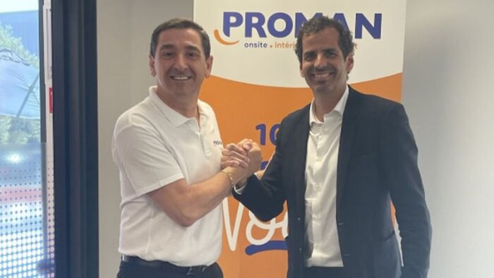 Roland Gomez (Proman) avec Matthieu Coelenbier Tré-Hardy (Onestaff) - © Proman