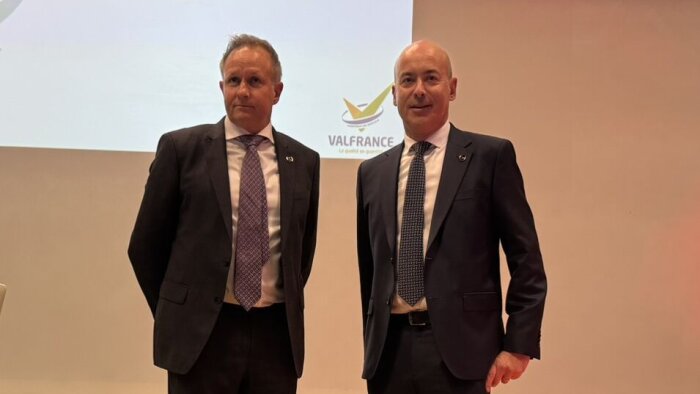 Laurent Vittoz et Christophe Grison, respectivement directeur et président de Valfrance - © Valfrance