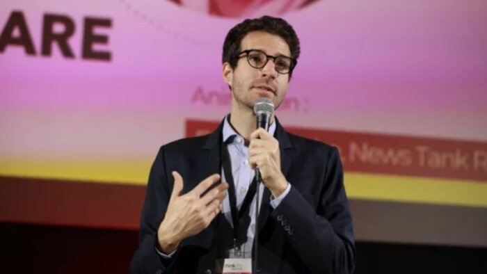 Think RH 2024 : Guillaume d’Ayguesvives, co-CEO de moka.care, sur les liens sport - entreprise - © Seb Lascoux