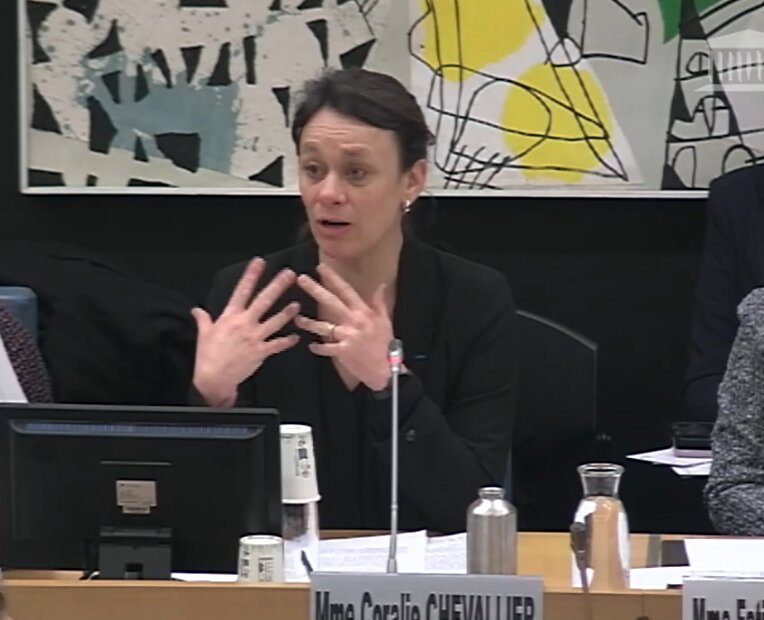 Coralie Chevallier à l’Assemblée le 19 février 2025 - © D.R.