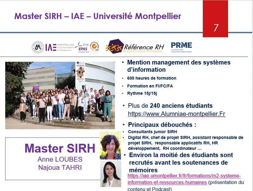 Master SIRH - IAE - Université Montpellier - © D.R.