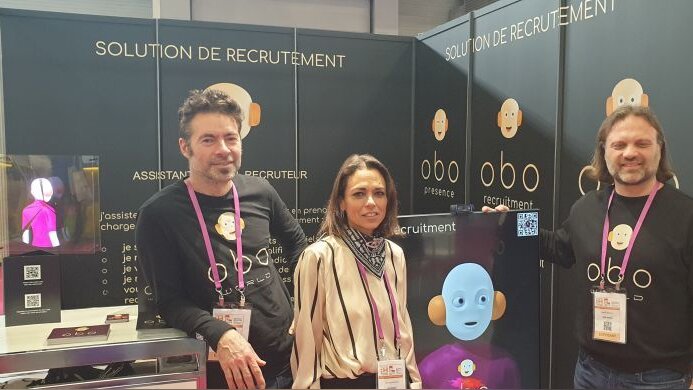 L’équipe fondatrice d’Obo World au Salon Solutions RH 2024 - © D.R.