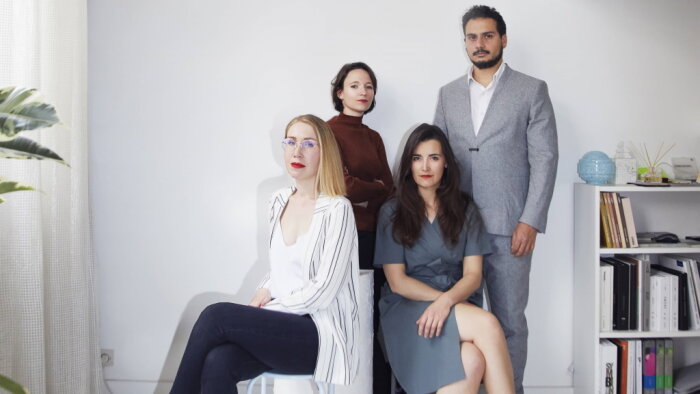 Mehdi El Hamzaoui et ses trois associées. - © D.R.