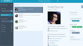 JustClip.it capture et trie les profils des réseaux sociaux