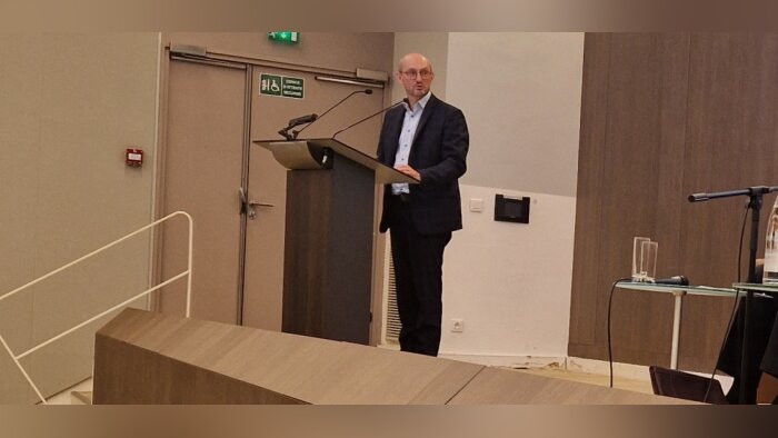 Antoine Pissier, président de la FNA, le 14 mai lors du congrès de la Fédération du négoce agricole. - © D.R.