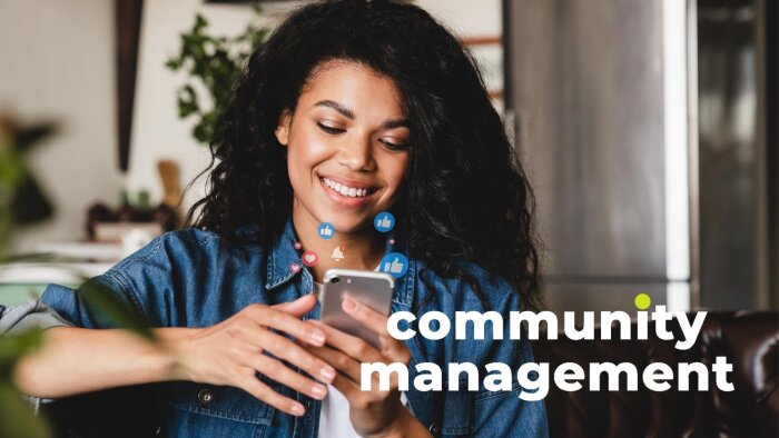 Gros plan sur la dernière offre Community management de La Boîte Immo. - © D.R.