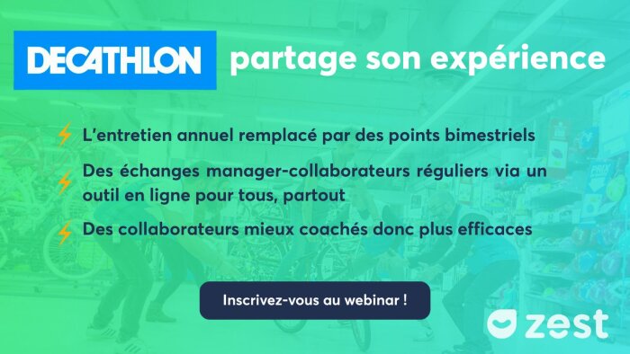 Decathlon met du Zest dans ses entretiens de développement individuel : suivez le webinar - © D.R.