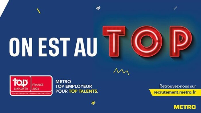 La certification Top employer délivrée à METRO France - © D.R.