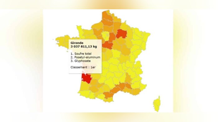 Pesticides, Générations futures publie la carte des achats par département