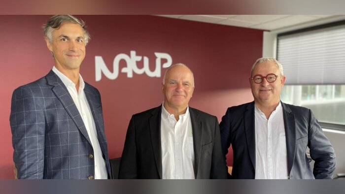 Laurent Lemarchand, avec Antoine Declercq, président, et Patrick Aps, directeur général. - © D.R.