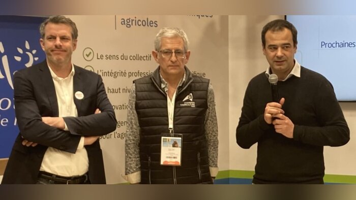 Maximin Charpentier, président de Numagri, André Masseran, responsable produits et solutions numériq - © D.R.
