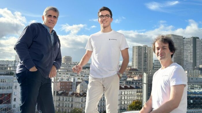 Gilles Satgé (Lucca) avec Mathieu Azar et Nicolas Assouad (Compwise) - © D.R.