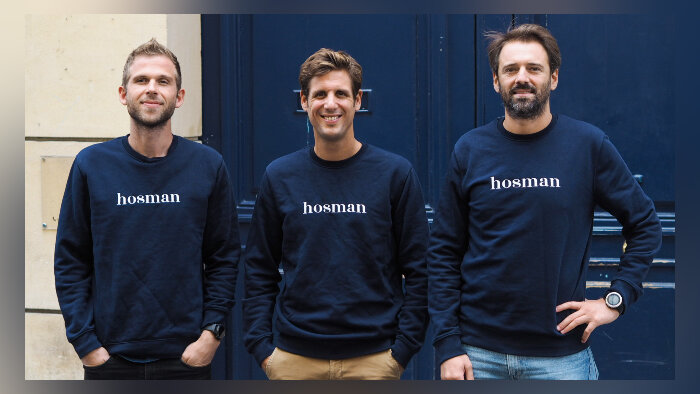 Benjamin Bavuz, Stanislas de Dinechin et Paul-Henri Chopin, les cofondateurs de Hosman - © D.R.