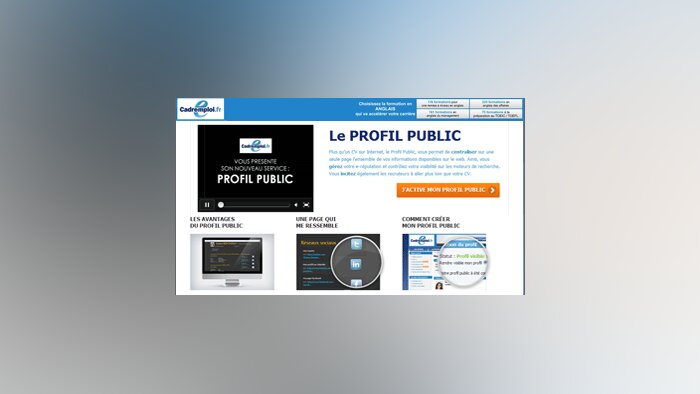 220 000 profils publics créés chez Cadremploi