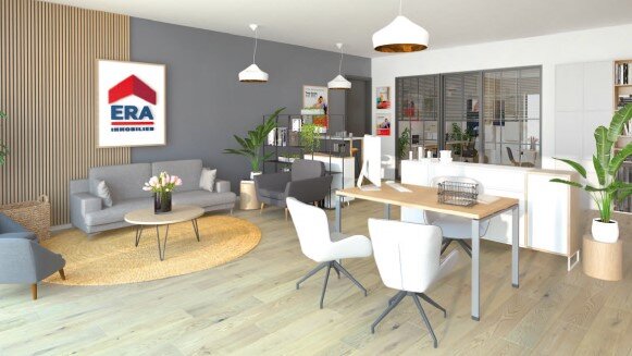 Gros plan sur le nouvel intérieur des agences ERA Immobilier - © D.R.