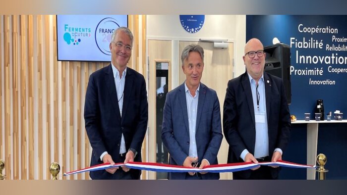 Antoine Baule, Philippe Mauguin et Bruno Bonnell, lors de l’inauguration à Saclay le 10 octobre 2024 - © D.R.