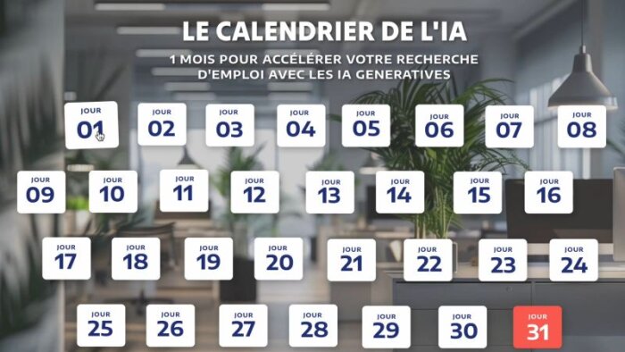 Le Calendrier de l’IA pour les demandeurs d’emploi (alliance Microsoft, France Travail, Kokoroé) - © D.R.