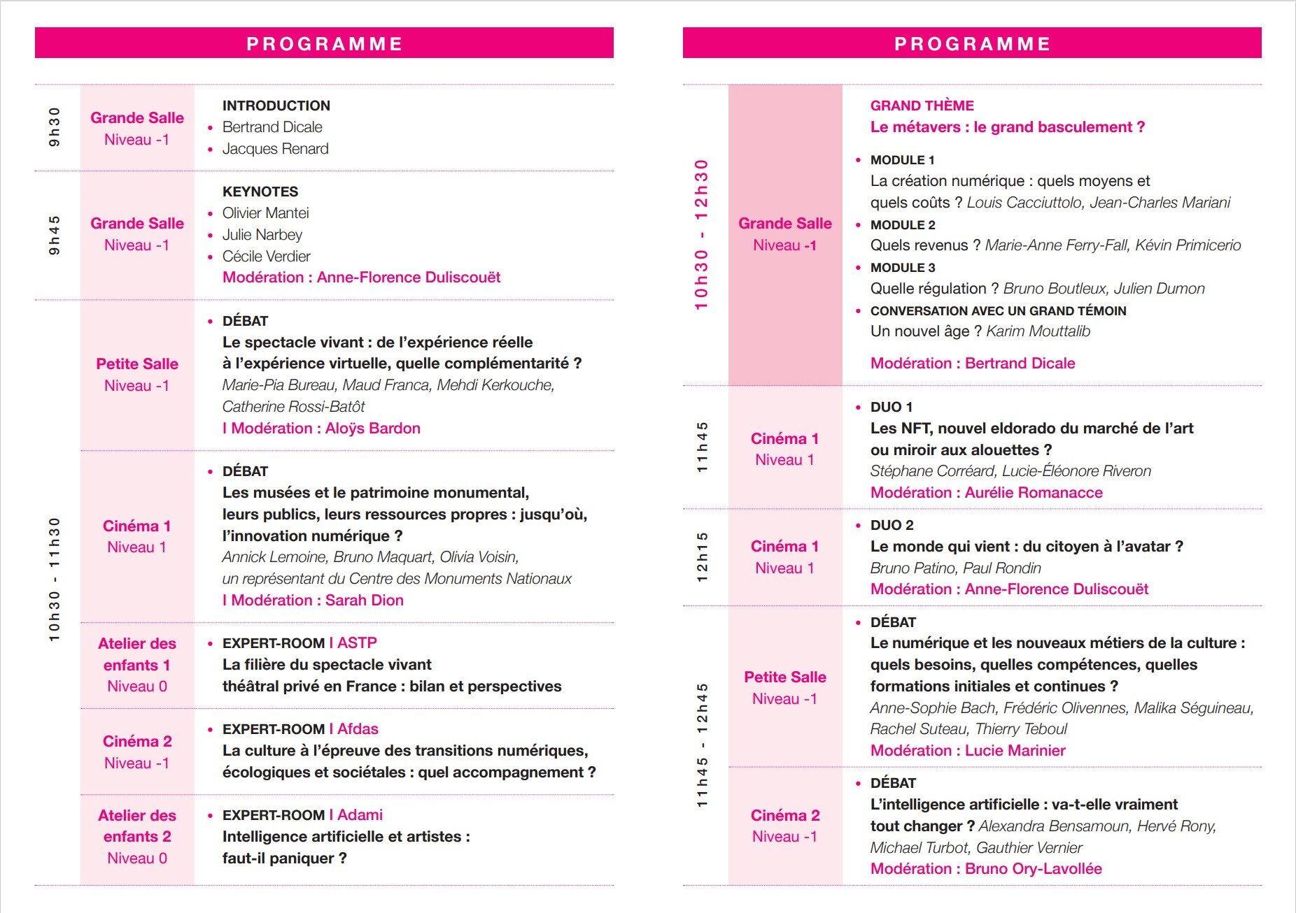 Think Culture 2023 : le programme de la matinée.  - © D.R.