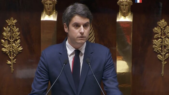 Gabriel Attal a effectué sa déclaration de politique générale devant les députés le 30 janvier. - © D.R.