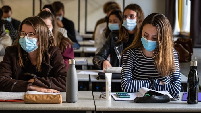 Les enseignements sont maintenus en présentiel malgré la recrudescence des contaminations. - © CPU - Université Bretagne Sud