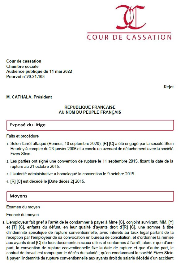 Cass. soc., 11/05/2022, n° 20-21 103 - © D.R.