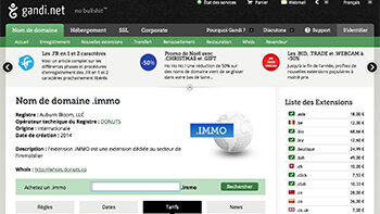 Top départ pour l’achat d’une extension en .immo ! - © D.R.