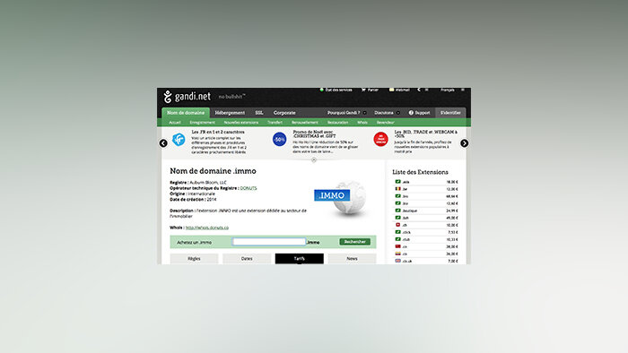 Top départ pour l’achat d’une extension en .immo !