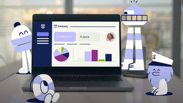Portage salarial : interface utilisateur d’Embarq - © D.R.