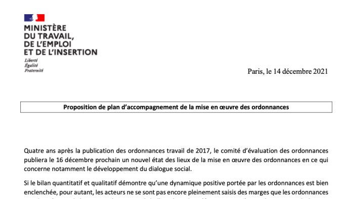 Ordonnances travail : un plan d’accompagnement soumis aux partenaires sociaux