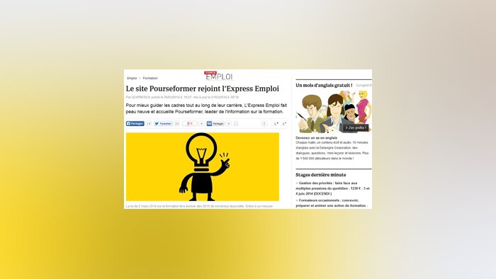 Le site Pourseformer.fr absorbé par L’Express Emploi