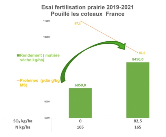 Quel est l’intérêt d’une fertilisation soufrée en complément de l’azote sur les prairies ? - © D.R.