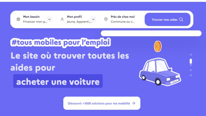 « Mes aides vers l’emploi » : le site référençant les aides à la mobilité pour les chômeurs - © D.R.
