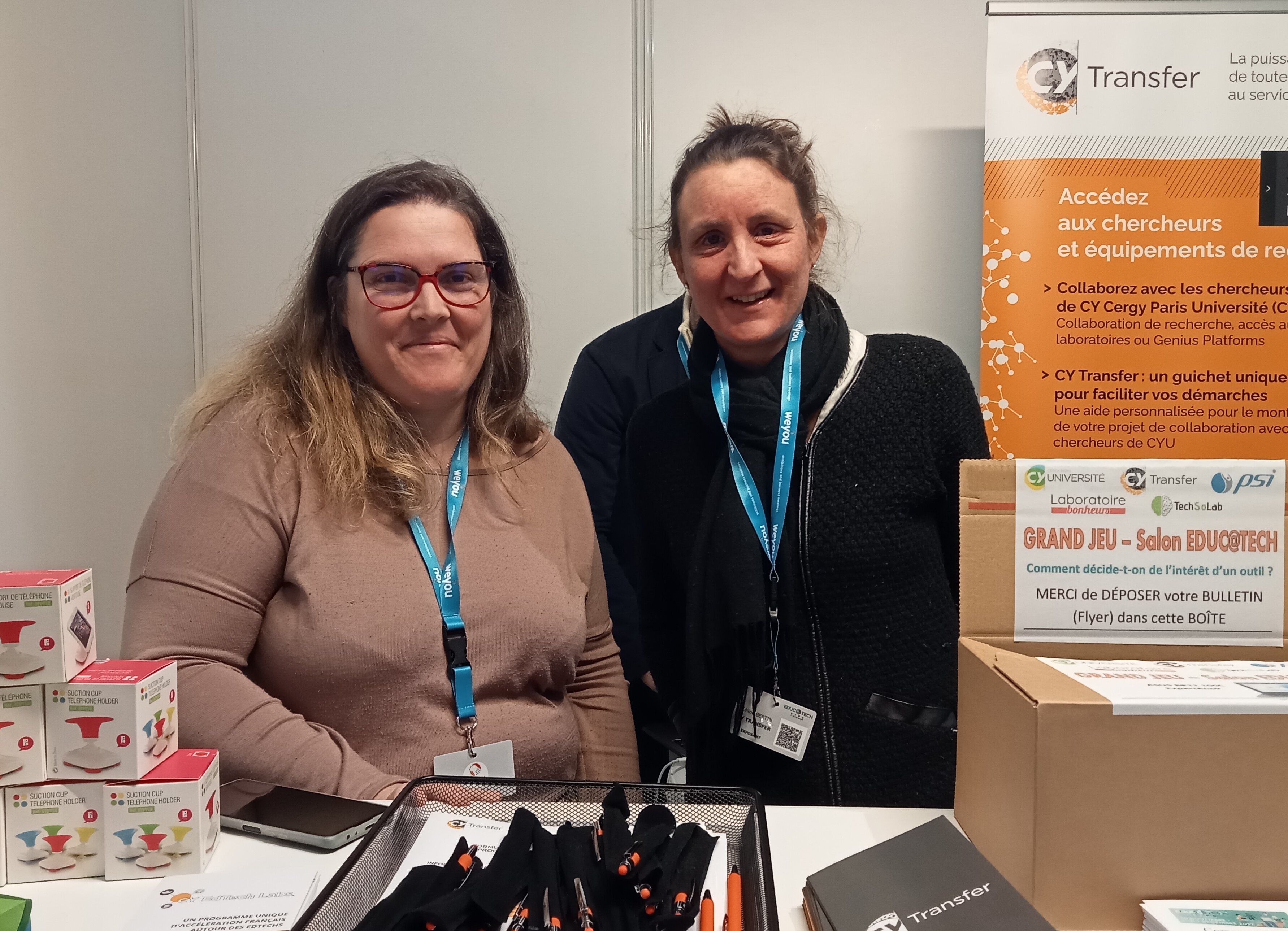 L’équipe de CY EdTech Labs est composé d’Isabelle Hoefkens (à gauche) et Céline Bertin (à droite). - © IC / Campus Matin