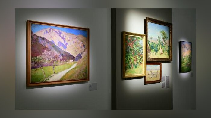 La salle « peindre la lumière » au musée Hyacinthe Rigaud.  - © P. Marchesan