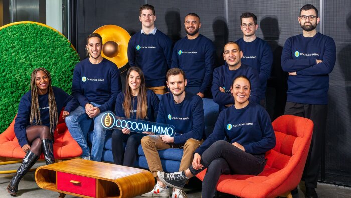 Au centre, Chine Welsch et Thomas Sadoul, les cofondateurs de la startup. - © D.R.