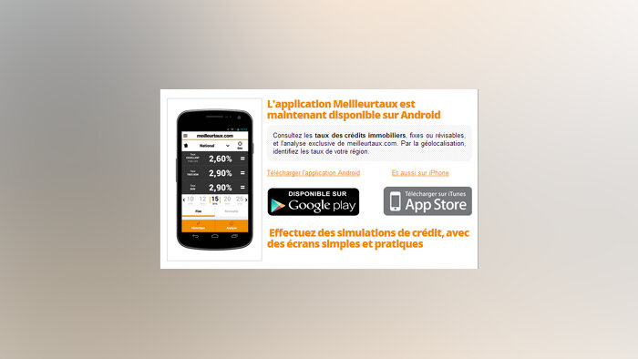 Meilleurtaux lance son application Android
