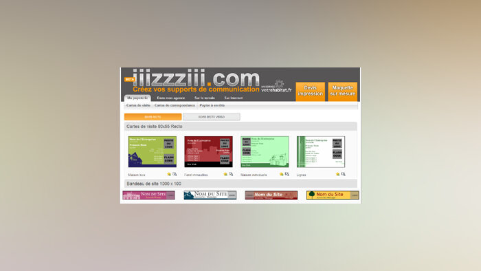 Iiizzziii.com : un site pour créer ses supports de communication