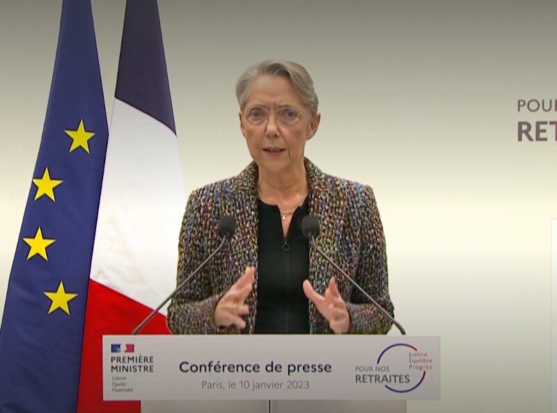 La Première ministre, Élisabeth Borne a présenté le projet de réforme des retraites le 10 janvier. - © D.R.