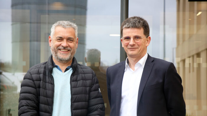 Thomas Couëpel, président de la coopérative (à gauche) et Rémi Cristoforetti, directeur général - © Le Gouessant