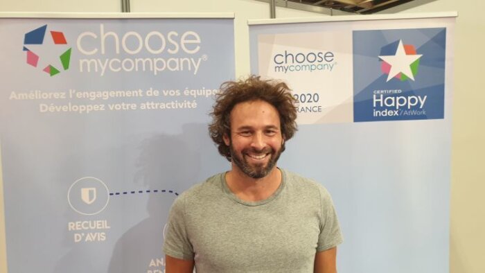 Laurent Labbé, CEO de ChooseMyCompany, sur le Salon Solutions RH - © D.R.
