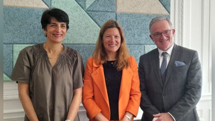 Catherine Touvrey (Harmonie Mutuelle), Fanny Letier (GENEO), David Mahé (Human & Work) - © D.R.