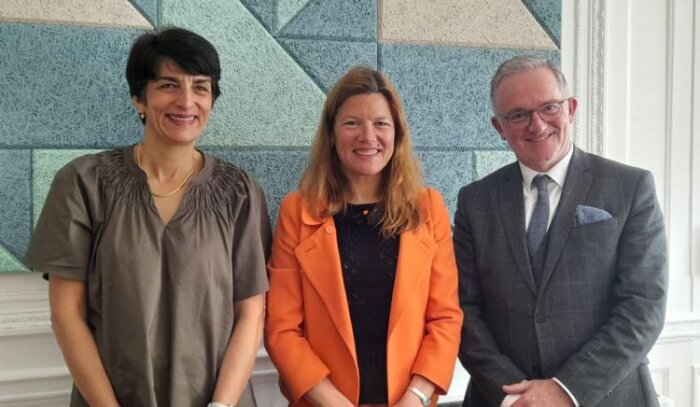 Catherine Touvrey (Harmonie Mutuelle), Fanny Letier (GENEO), David Mahé (Human & Work) - © D.R.
