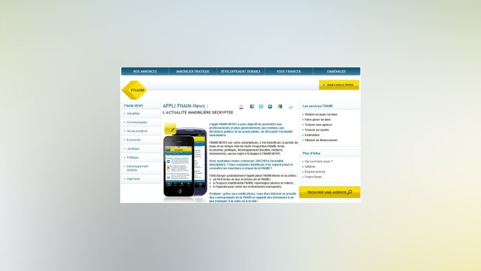 Application FNAIM News : bilan mitigé