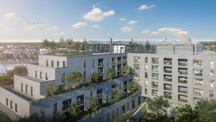 Le projet Climax à Angers, avec vue du cœur d’îlot - © D.R.