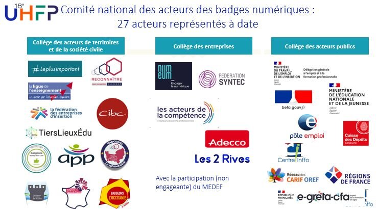 Open Badges : cartographie des acteurs en France - © D.R.