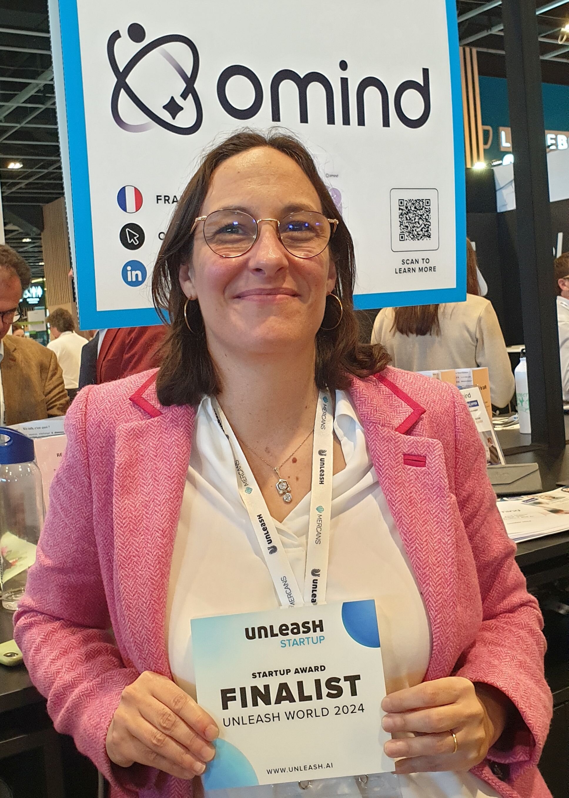 Clarisse Pamies, Omind, sur le stand Unleash Paris 2024  - © D.R.