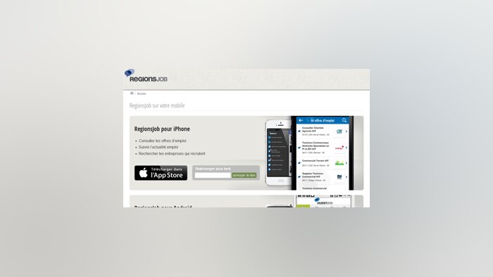 3 000 nouveaux téléchargements par jour pour l’appli RegionsJob