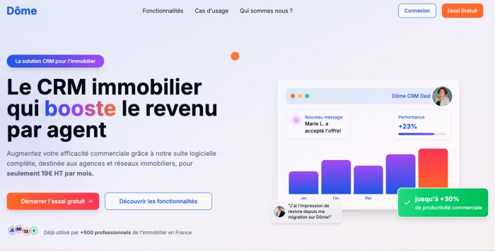 CRM Immobilier Dôme, de Liberkeys. - © D.R.